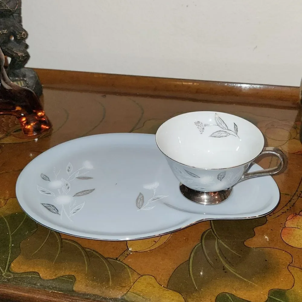 Sapphire by Deville Snack Plate and Footed Cup